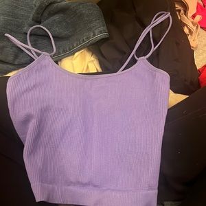 Target, purple crop top.